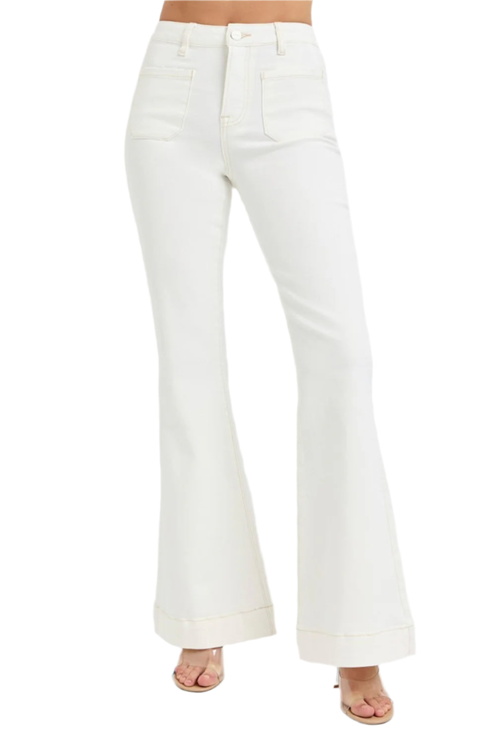 RISEN High Rise Pocket Flare Jeans