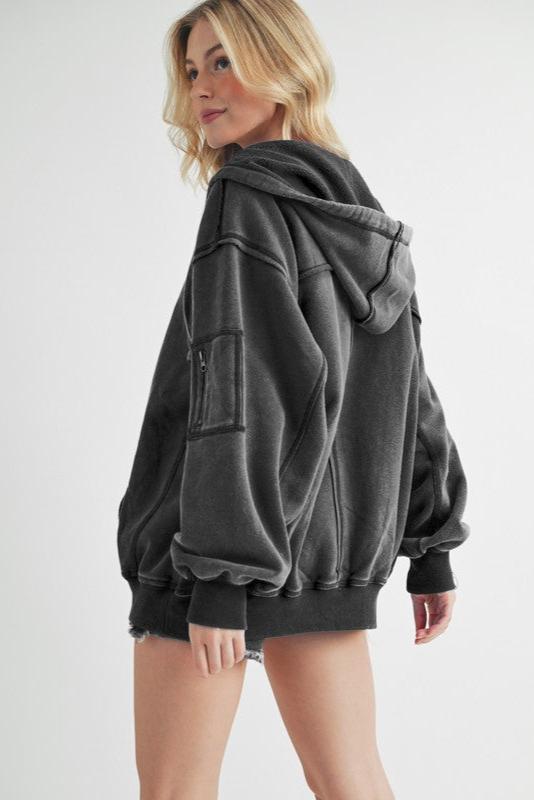 Natalie Drawstring Hooded Jacket
