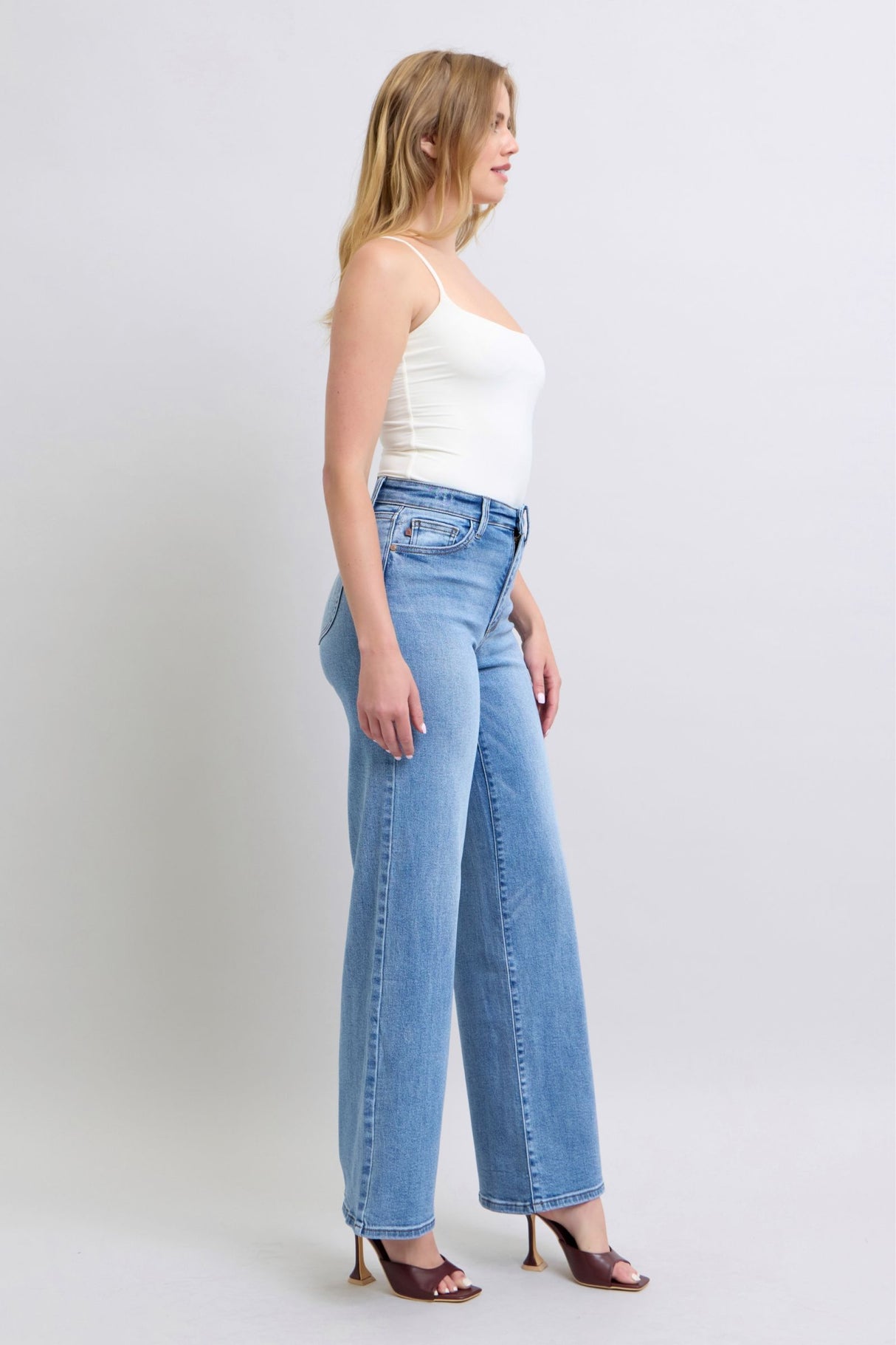 Judy Blue Full Size Wide Leg Jeans