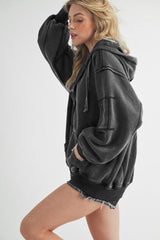 Natalie Drawstring Hooded Jacket
