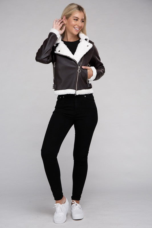 Mila PU Leather Jacket