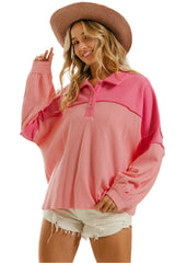 Stella Knit Mixed Thermal Sweatshirt