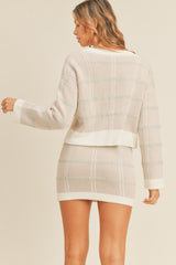 Kinsley Sweater Cardigan and Mini Skirt Set