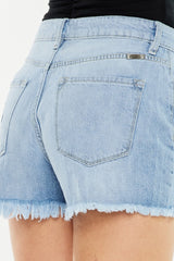 Ruby Distressed High Waist Denim Shorts