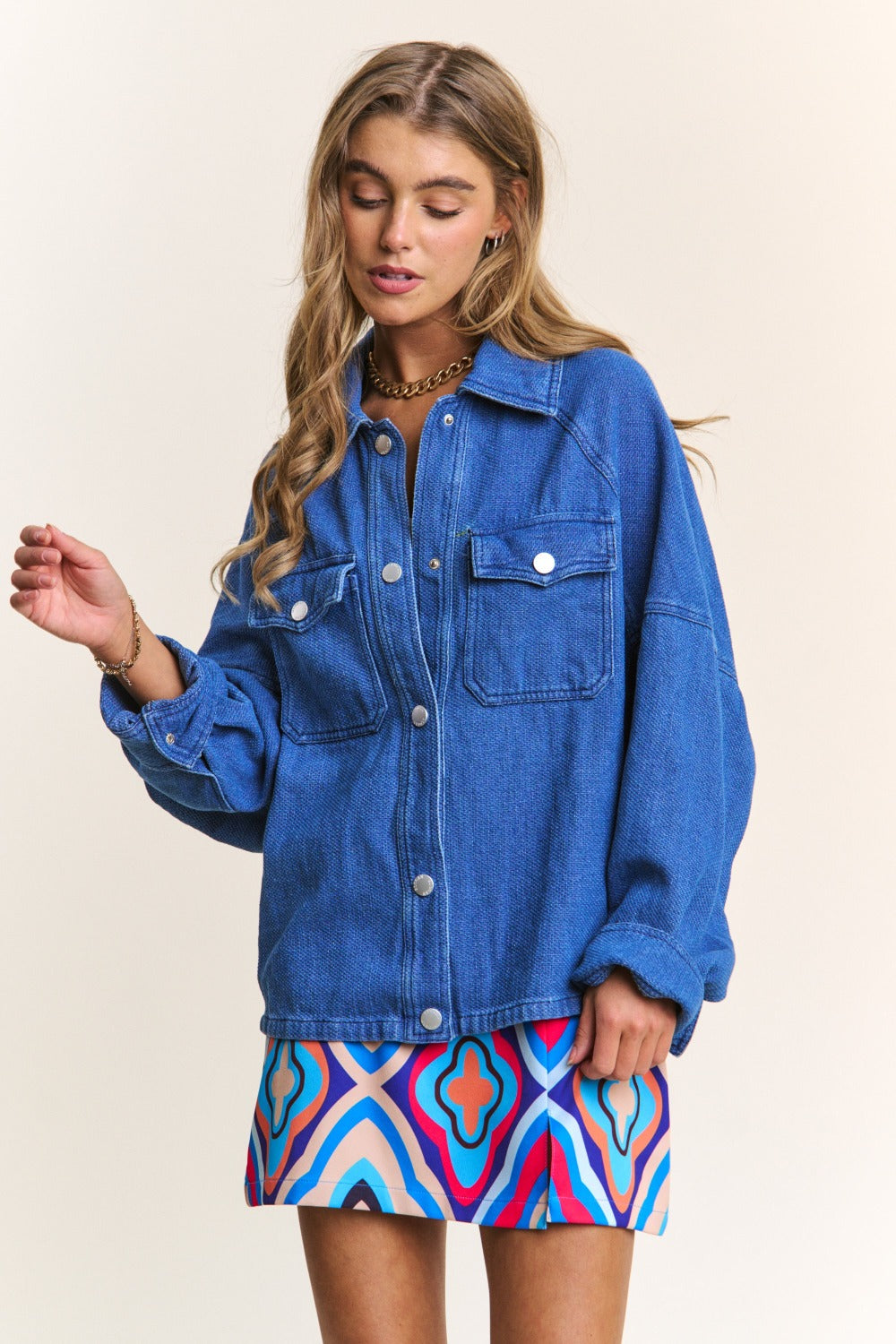 Maria Long Sleeve Denim Shacket