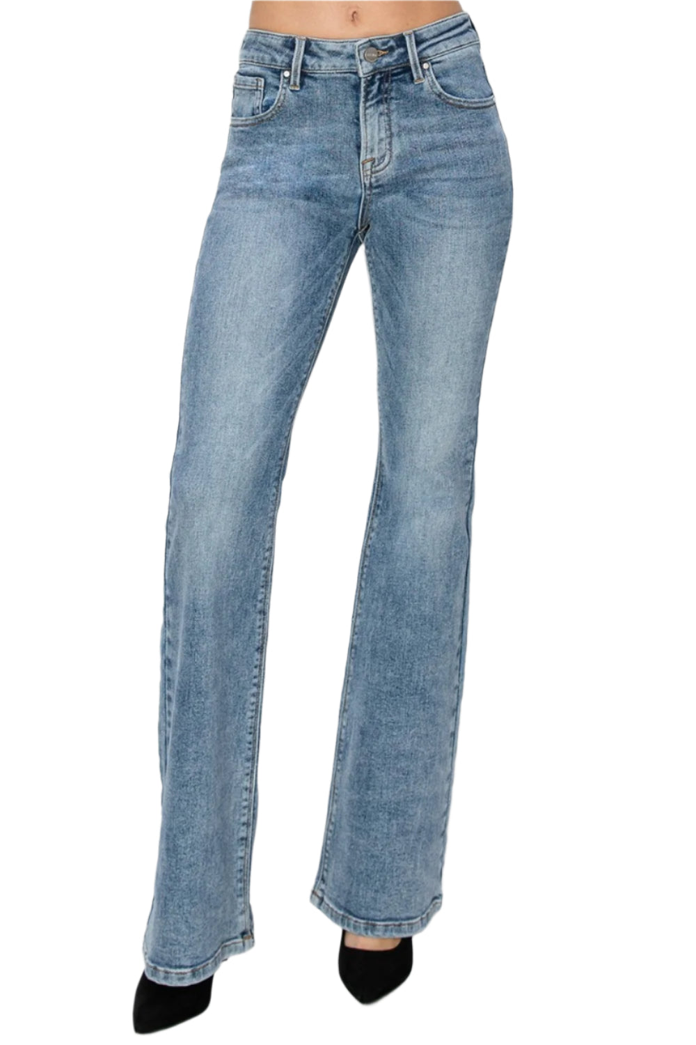 RISEN Mid Rise Bootcut Jeans