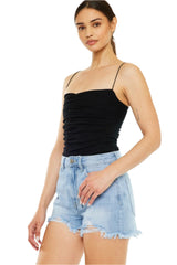 Ruby Distressed High Waist Denim Shorts