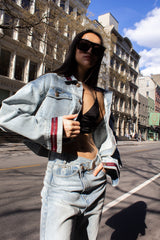 Danielle Denim Jacket With Red Lining