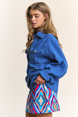 Maria Long Sleeve Denim Shacket