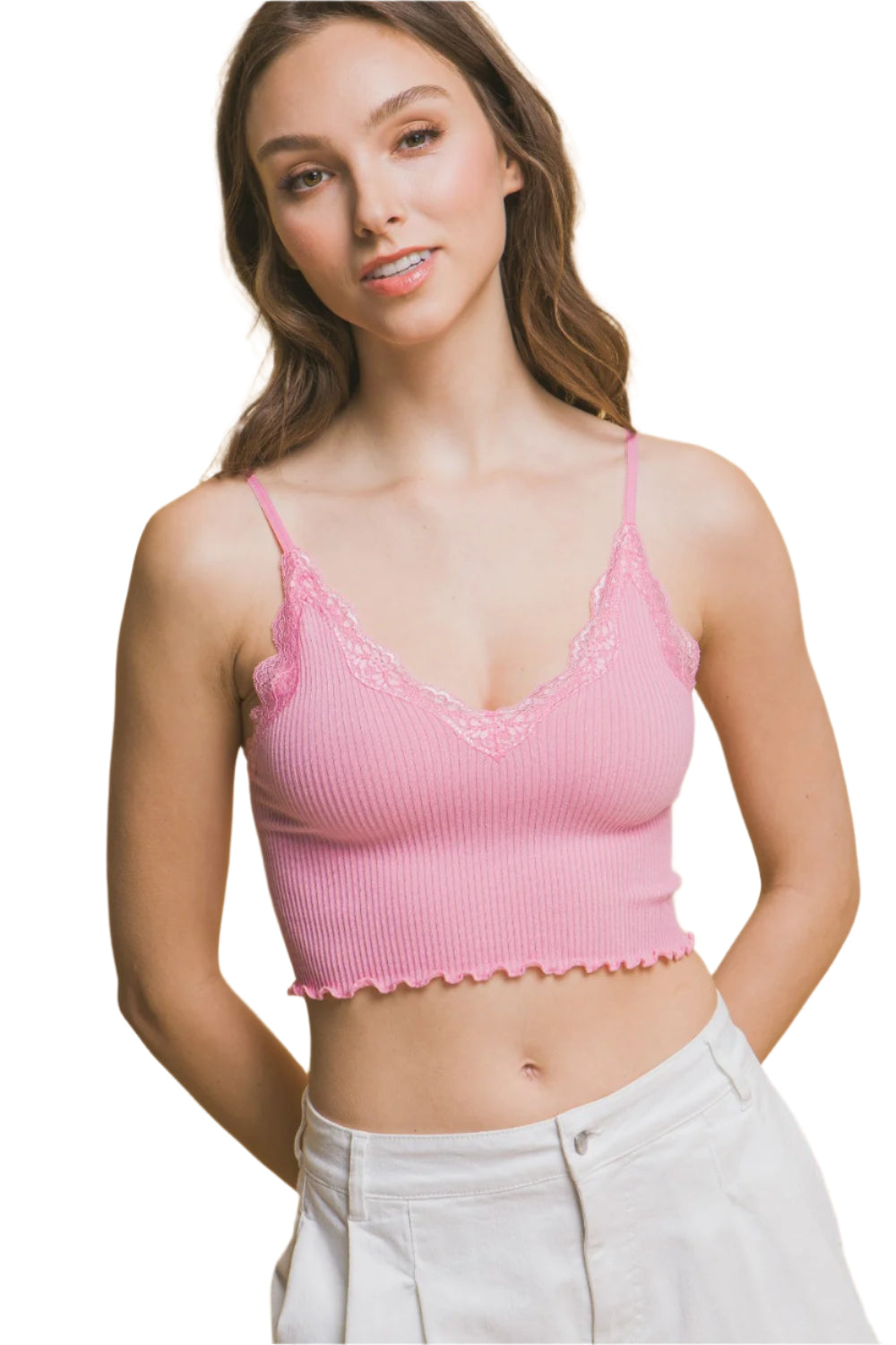 Autumn Seamless Lace Cropped Cami