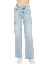 Judy Blue High Waist Straight Cargo Jeans