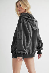 Natalie Drawstring Hooded Jacket