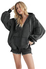 Natalie Drawstring Hooded Jacket