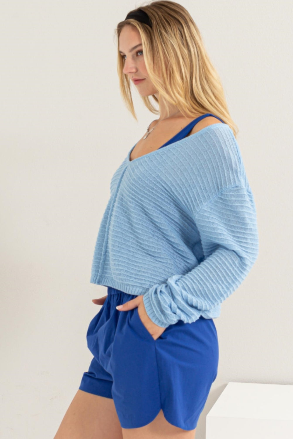 Maeve V-Neck Long Sleeve Top