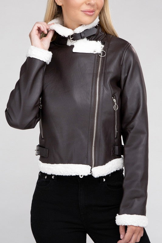 Mila PU Leather Jacket
