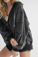 Natalie Drawstring Hooded Jacket